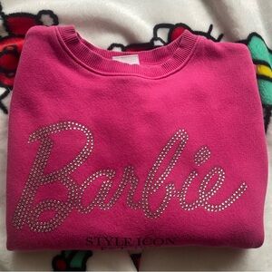 Kids Dark Pink Zara Barbie Bedazzled Sweatshirt